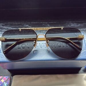 Louis Vuitton Ash  1.1 Millionaires Pilot Z1261W Gold Rimless Aviators